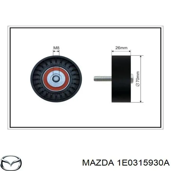1E03-15-930A Mazda паразитный ролик