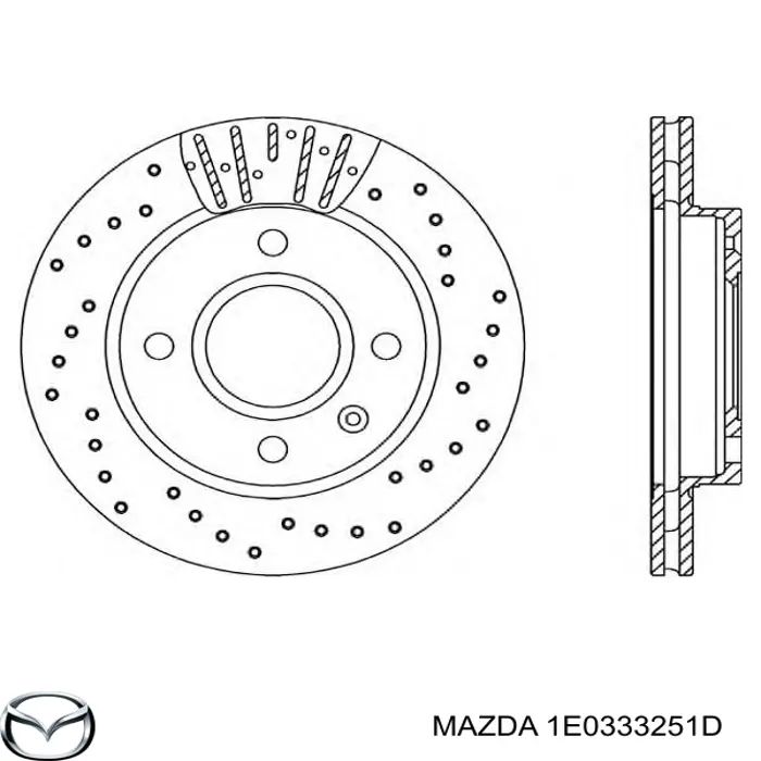 1E0333251D Mazda диск тормозной передний