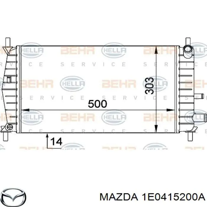 1E0415200A Mazda радиатор