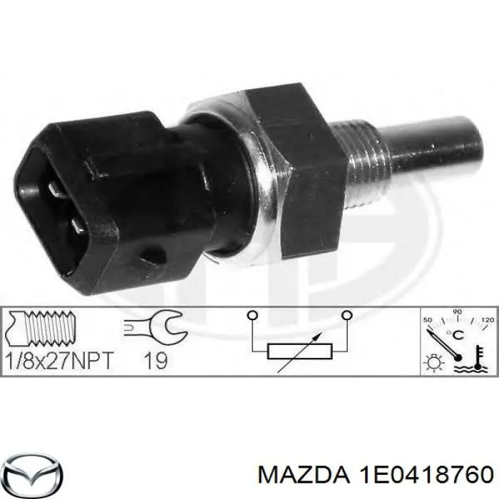 1E04-18-760 Mazda датчик температуры охлаждающей жидкости