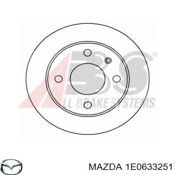 Передние тормозные диски 1E0633251 Mazda