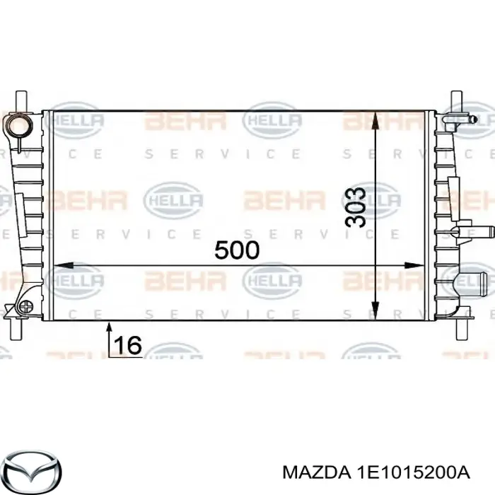 Радиатор 1E1015200A Mazda