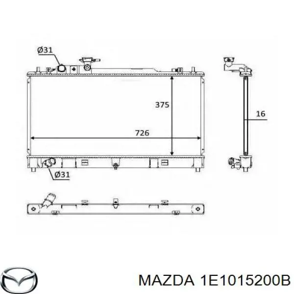 Купить 1E1015200B Mazda Радиатор водяной