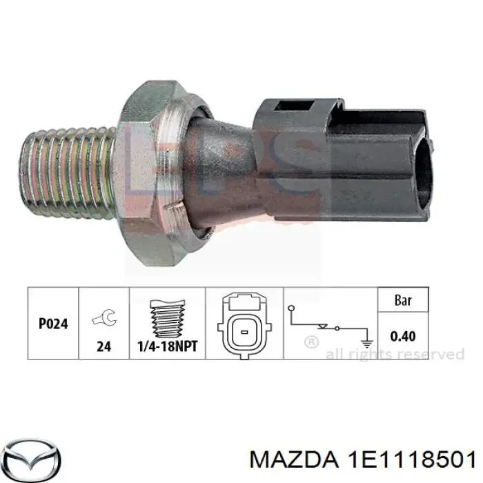 1E1118501 Mazda датчик давления масла