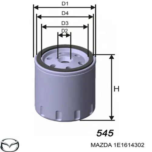 1E1214302 Mazda filtro de óleo