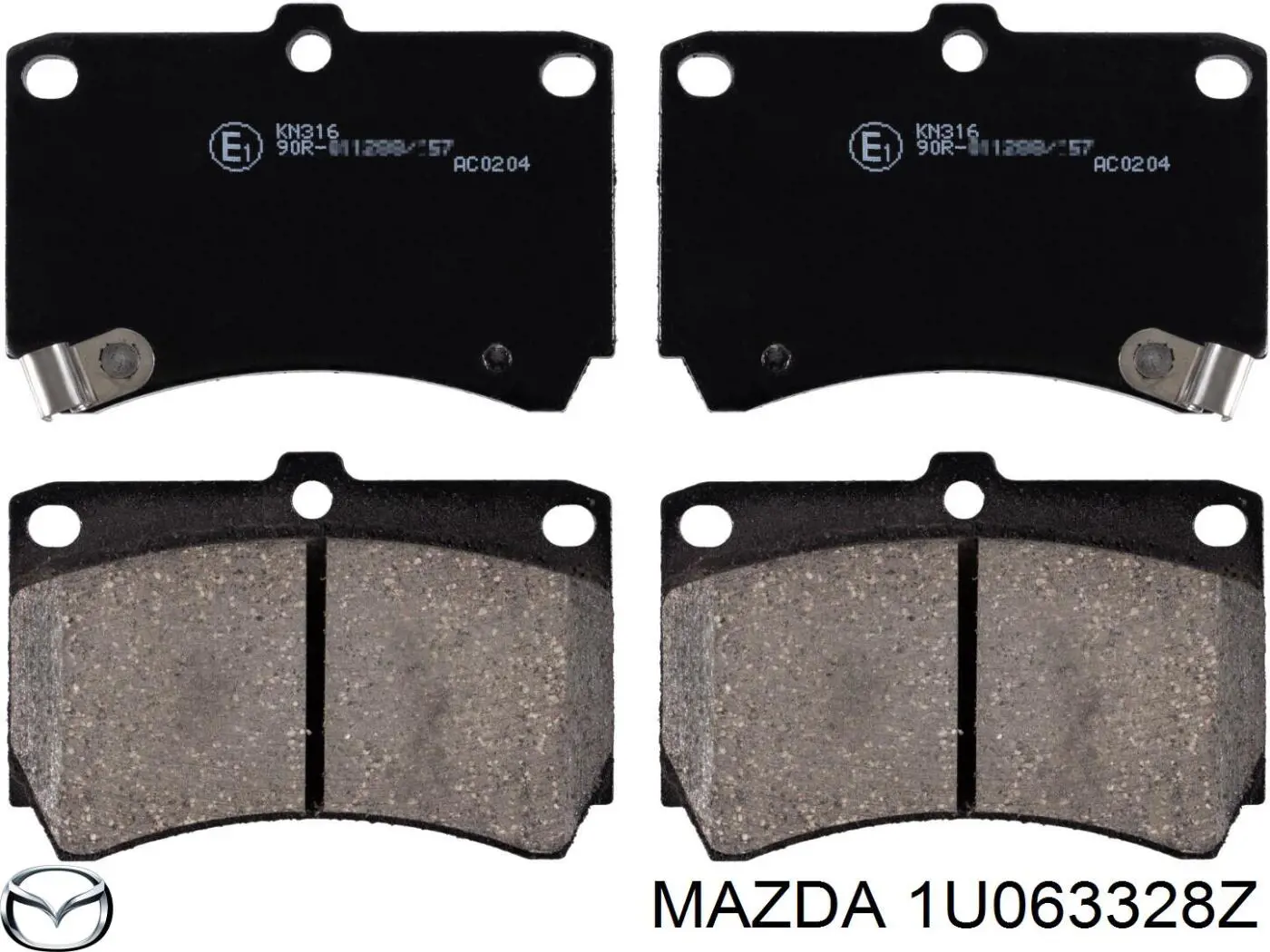 1U063328Z Mazda колодки тормозные передние дисковые
