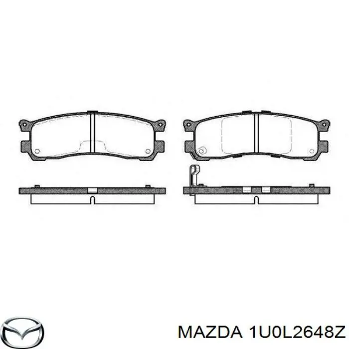1U0L2648Z Mazda задние тормозные колодки
