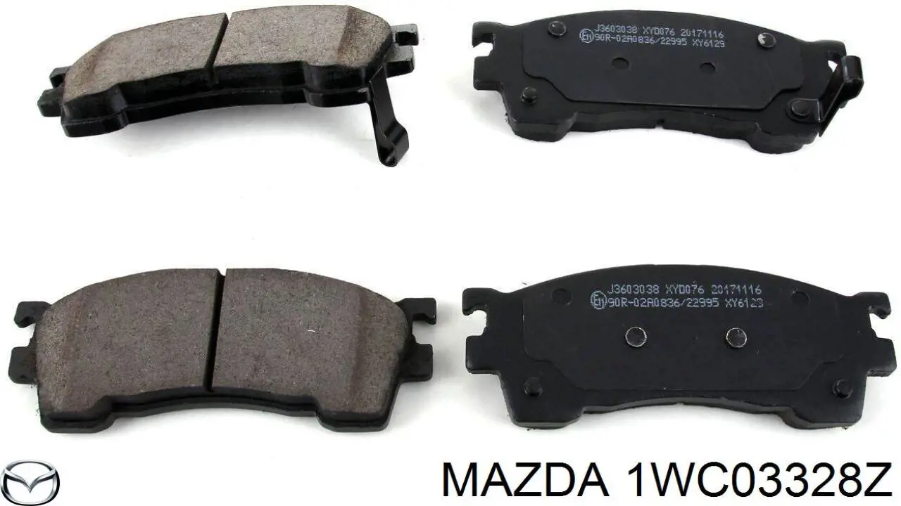 Колодки гальмівні дискові комплект 1WC03328Z Mazda