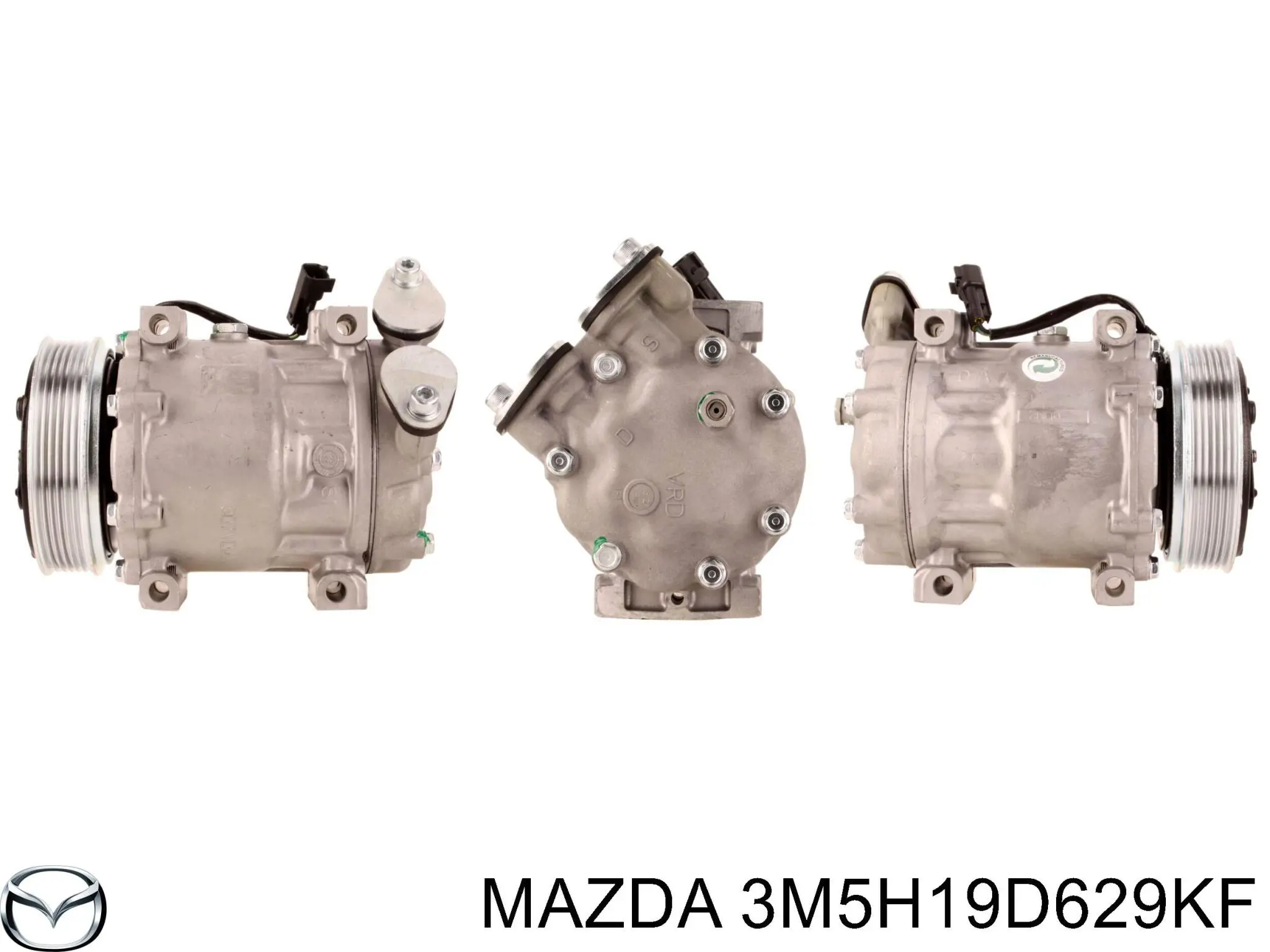 Компрессор кондиционера 3M5H19D629KF Mazda