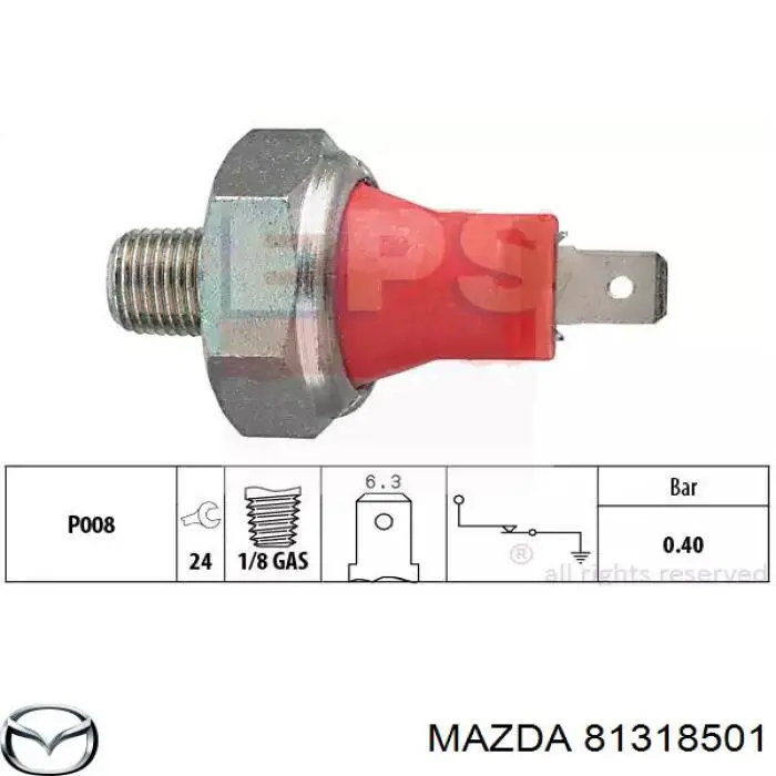 81318501 Mazda датчик давления масла