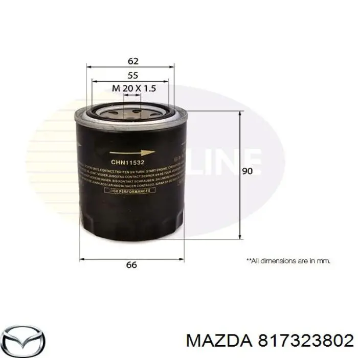 Купить 817323802 Mazda Фильтр центробежный очистки масла