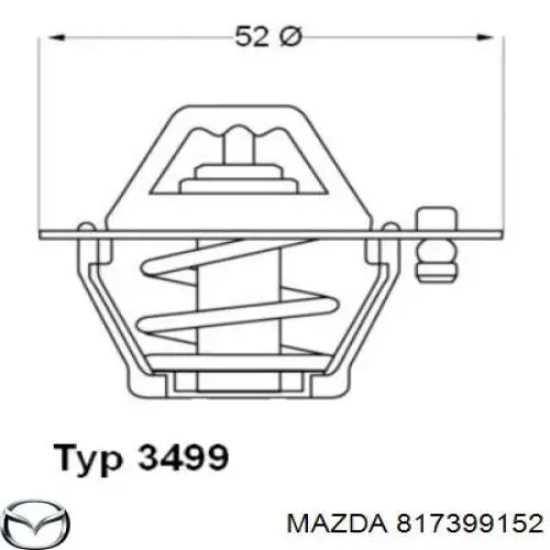 Термостат в сборе Mazda 817399152