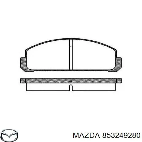 Передние тормозные колодки 853249280 Mazda