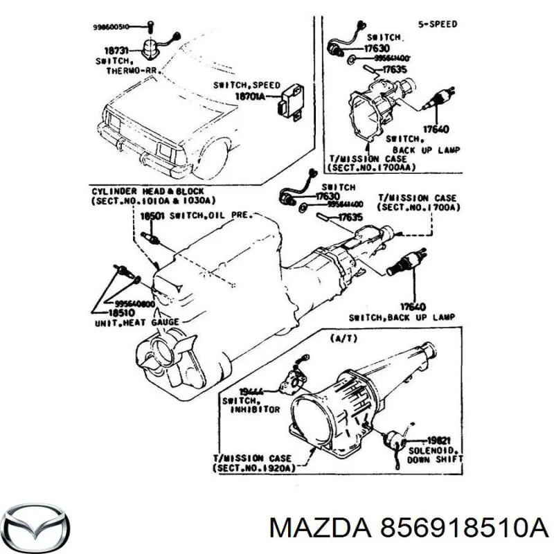 856918510A Mazda датчик температуры охлаждающей жидкости