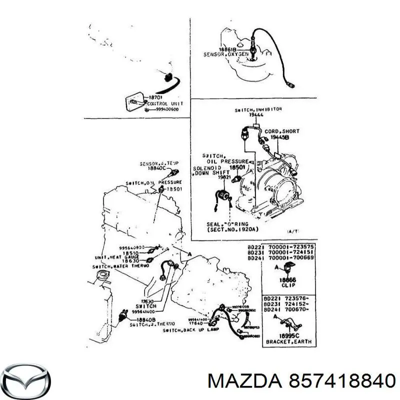 Датчик указателя температуры охлаждающей жидкости Mazda 857418840 цена, от 6.49 USD