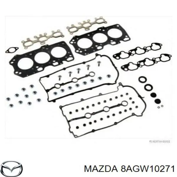 Комплект прокладок двигателя верхний Mazda 8AGW10271