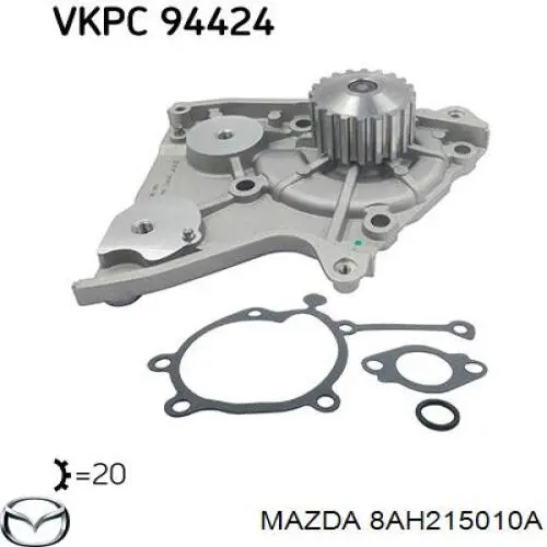 Помпа 8AH215010A Mazda