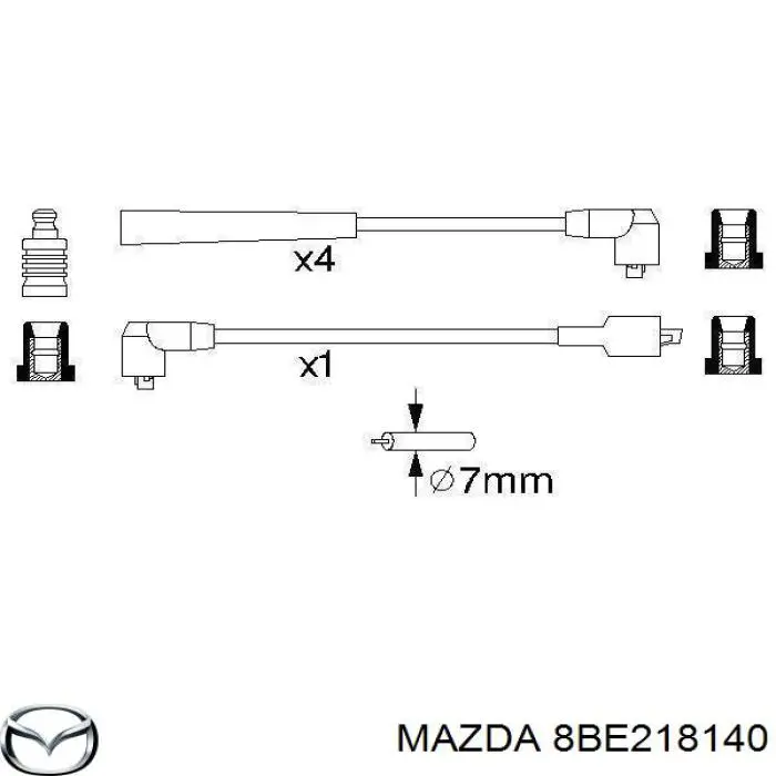 Купить 8BE218140 Mazda Провода высокого напряжения