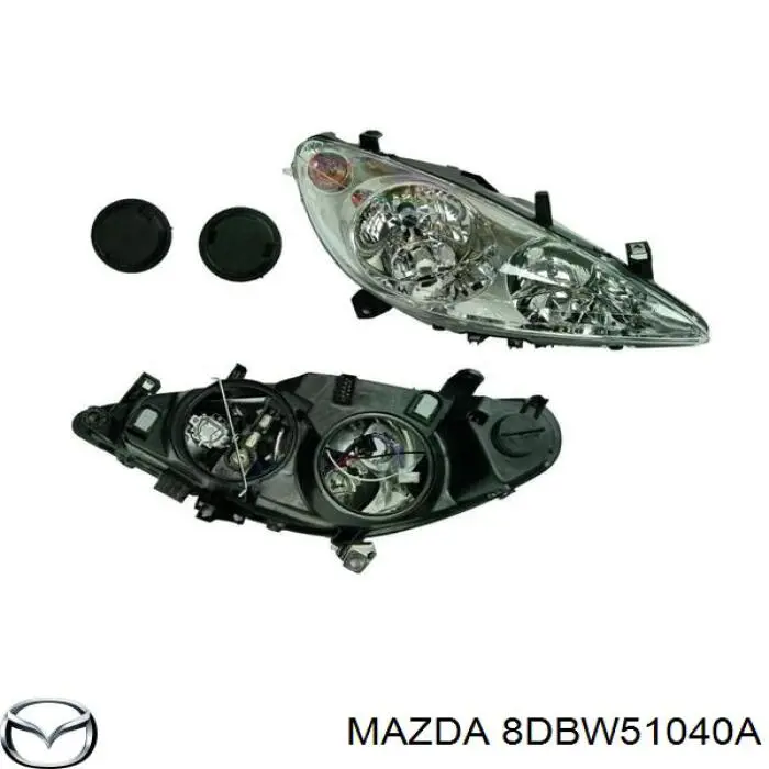 Левая фара 8DBW51040 Mazda