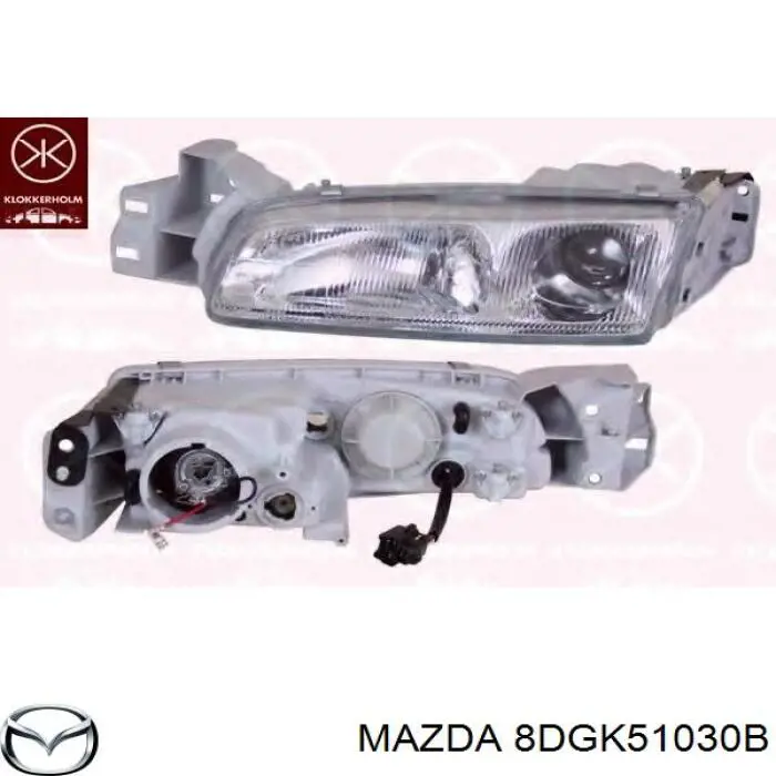 Правая фара 8DGK51030B Mazda