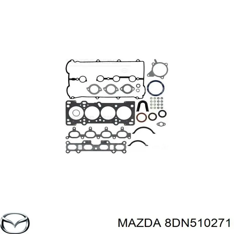 8DN510271 Mazda Комплект прокладок на двигатель