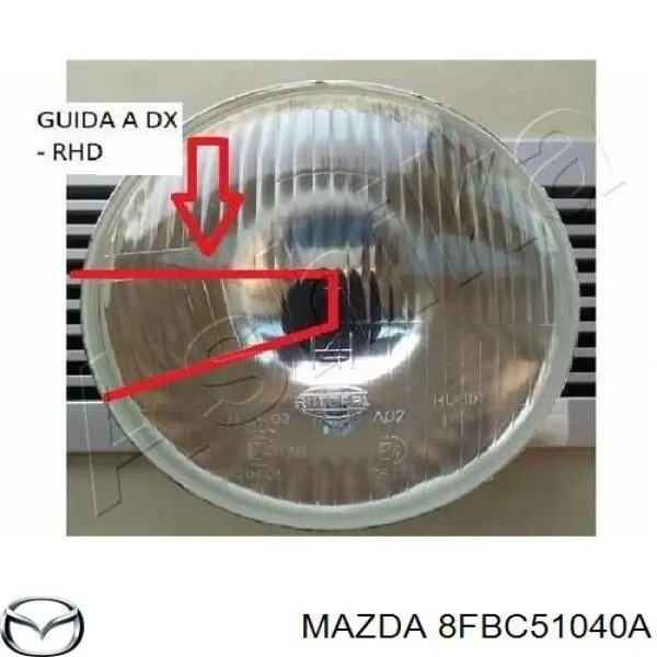 8FBC51040A Mazda фара левая