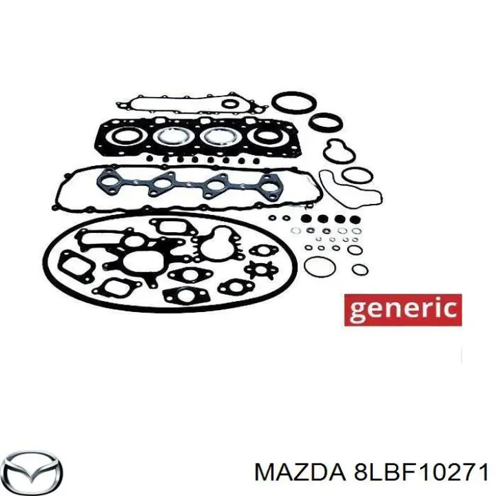 8LBF10271 Mazda комплект прокладок двигателя полный