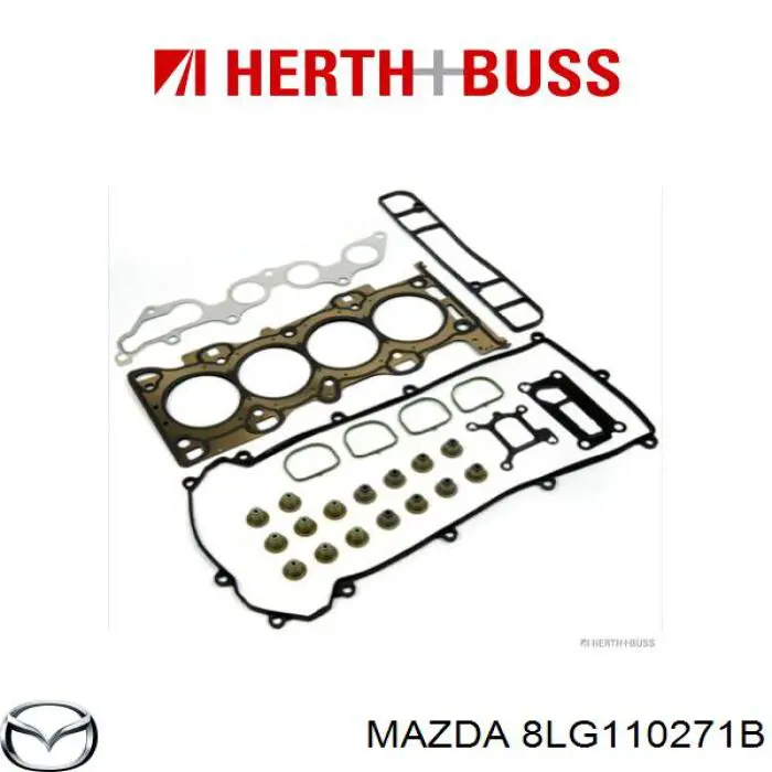 Комплект прокладок двигателя верхний Mazda 8LG110271B