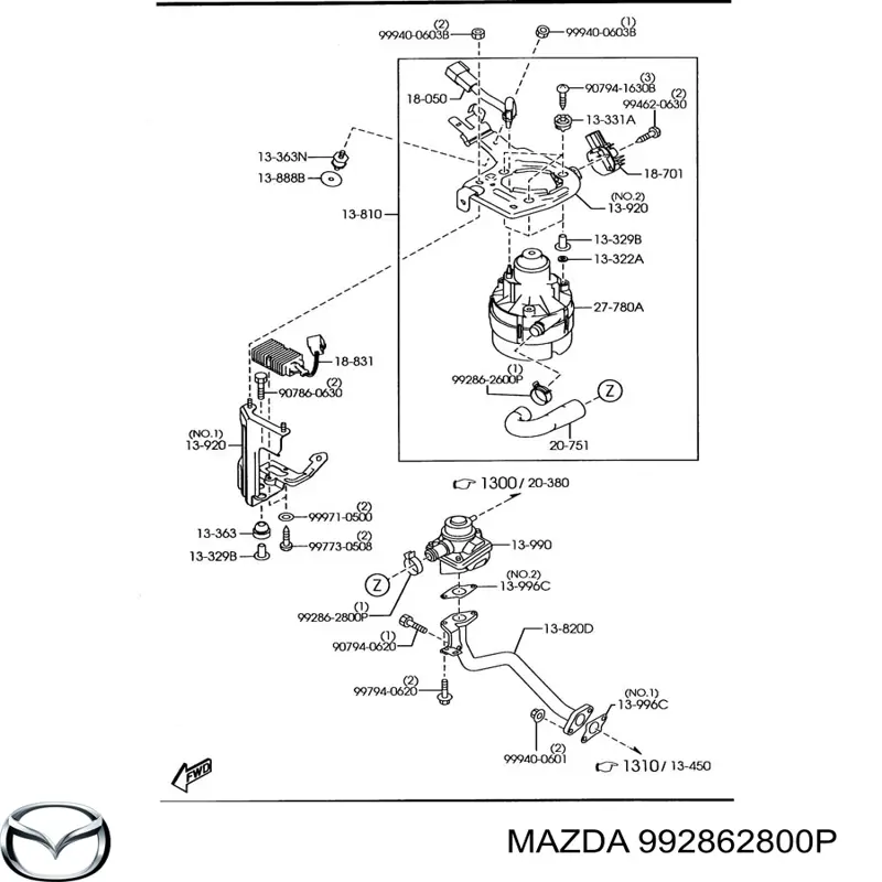  992862800P Mazda