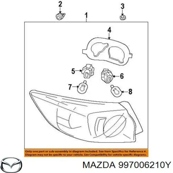 997006210Y Mazda лампочка