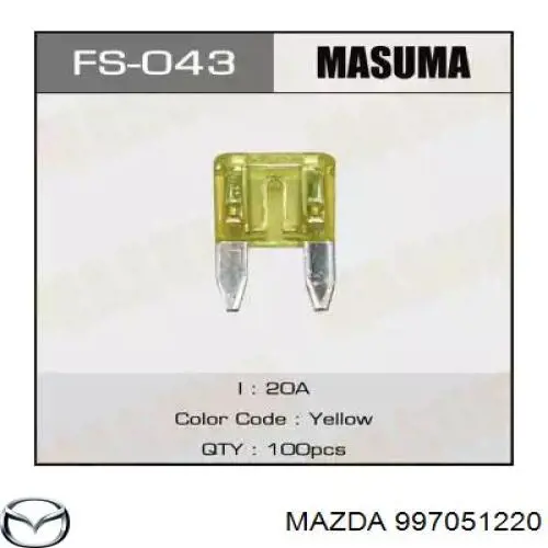  Mazda 997051220 цена, от 1.27 USD