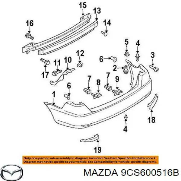  Mazda 9CS600516B цена, от 1.55 USD