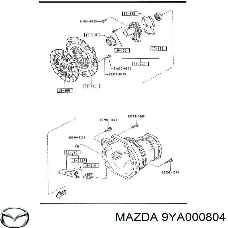 Купить 9YA000804 Mazda 