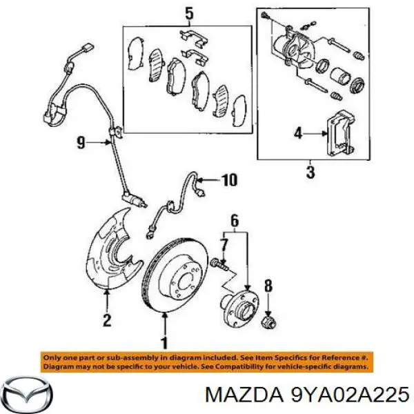  Mazda 9YA02A225 цена, от 18.31 USD