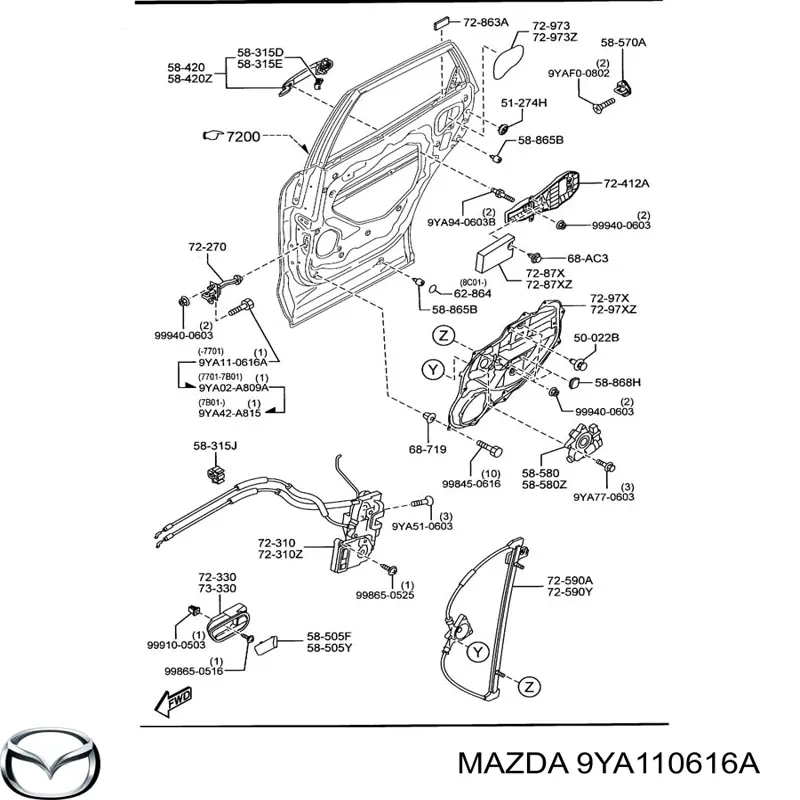  9YA110616A Mazda