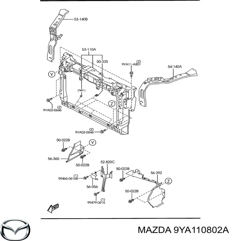  9YA110802A Mazda