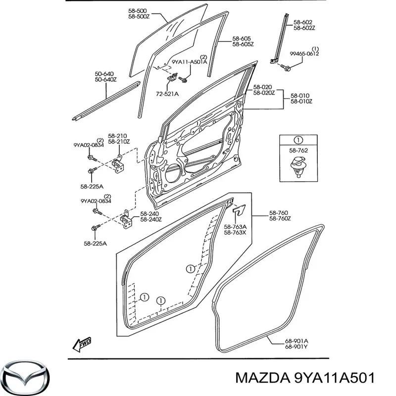  9YA11A501 Mazda