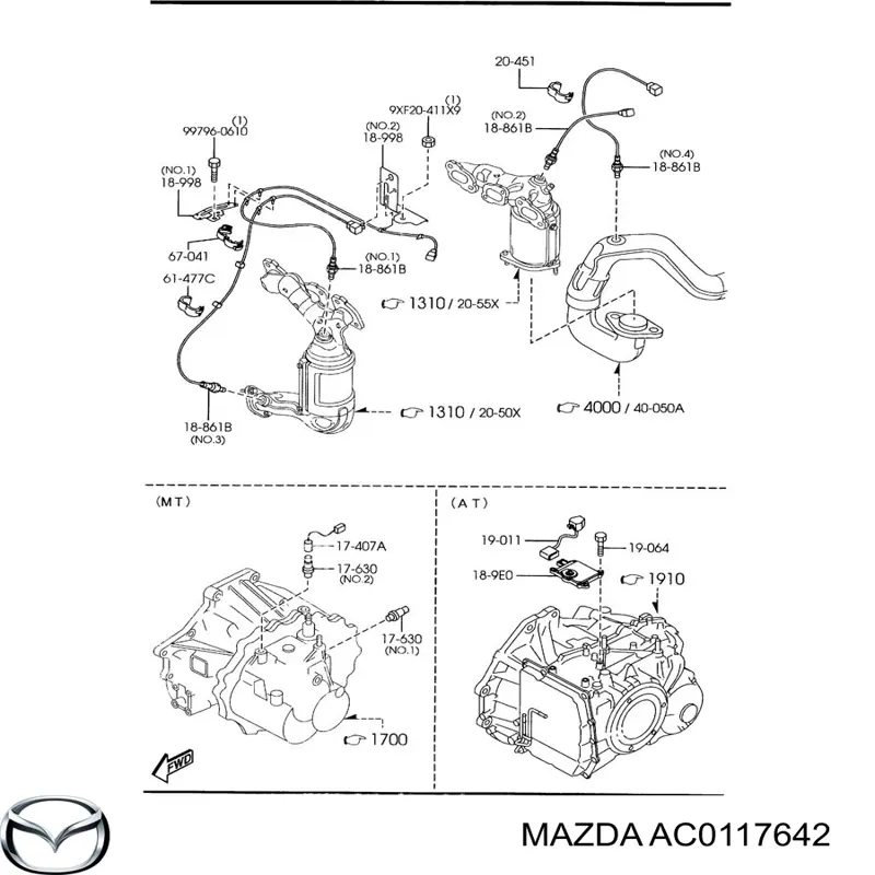 Mazda AC0117642 цена, от 50.68 USD