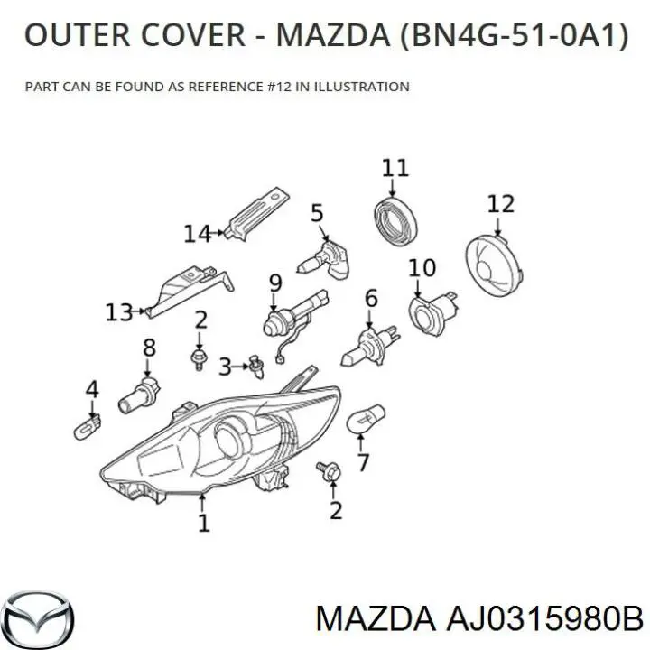 AJ0315980B Mazda
