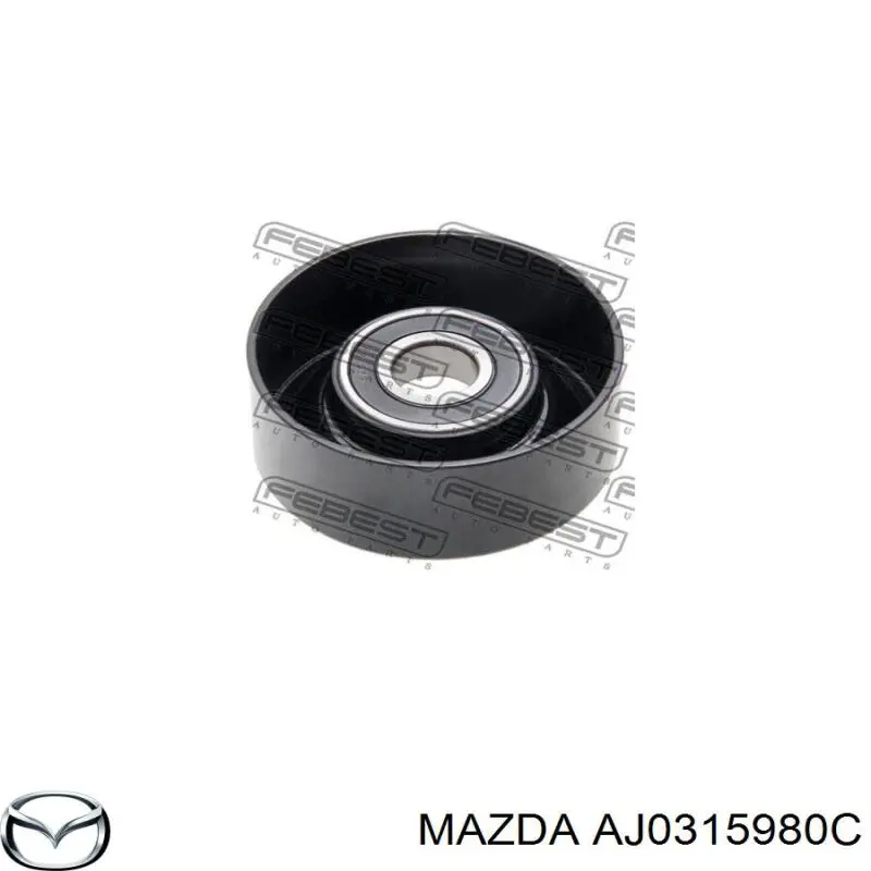 AJ0315980C Mazda натяжитель приводного ремня