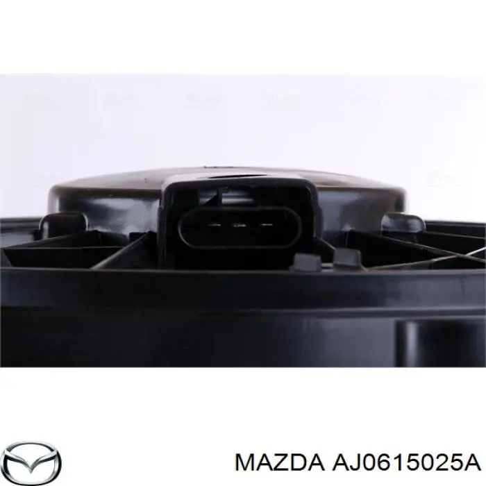 Купить AJ0615025A Mazda Диффузор вентилятора в сборе с мотором и крыльчаткой