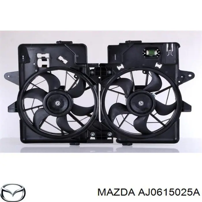AJ0615025A Mazda Диффузор радиатора охлаждения в сборе с мотором
