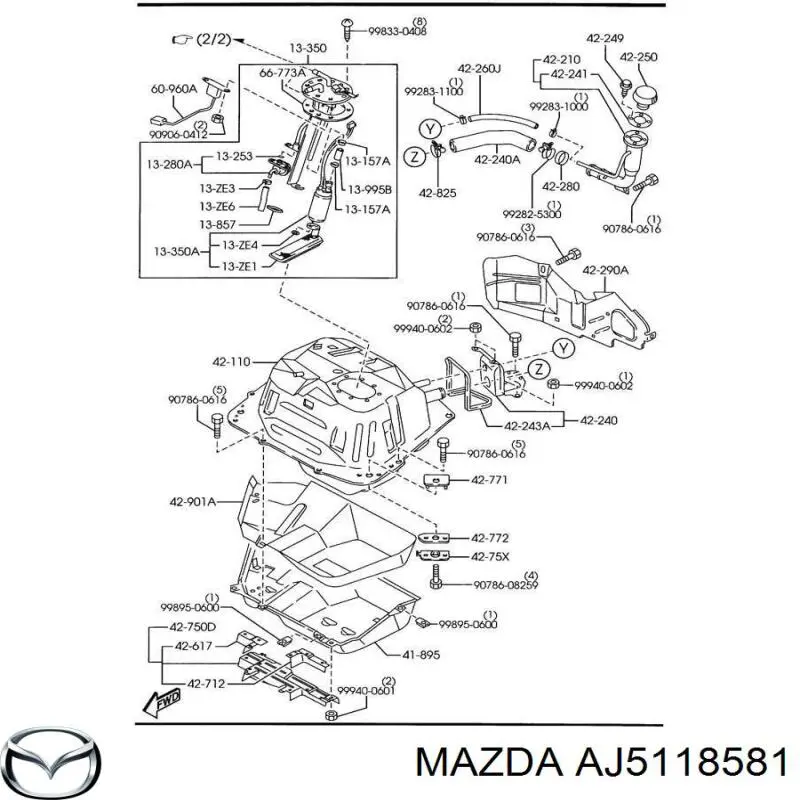  Mazda AJ5118581 цена, от 36.68 USD