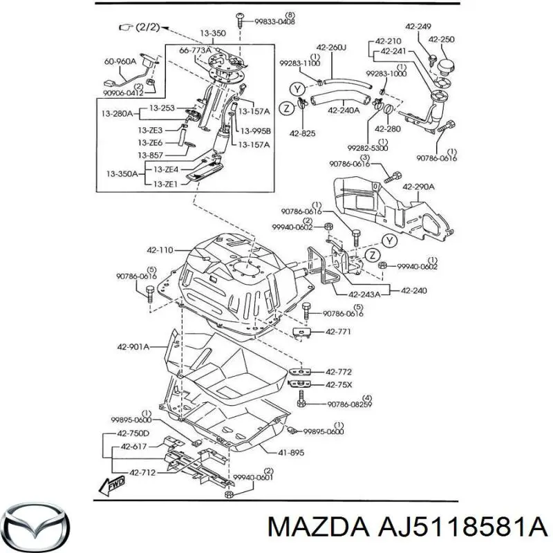  Mazda AJ5118581A цена, от 36.68 USD