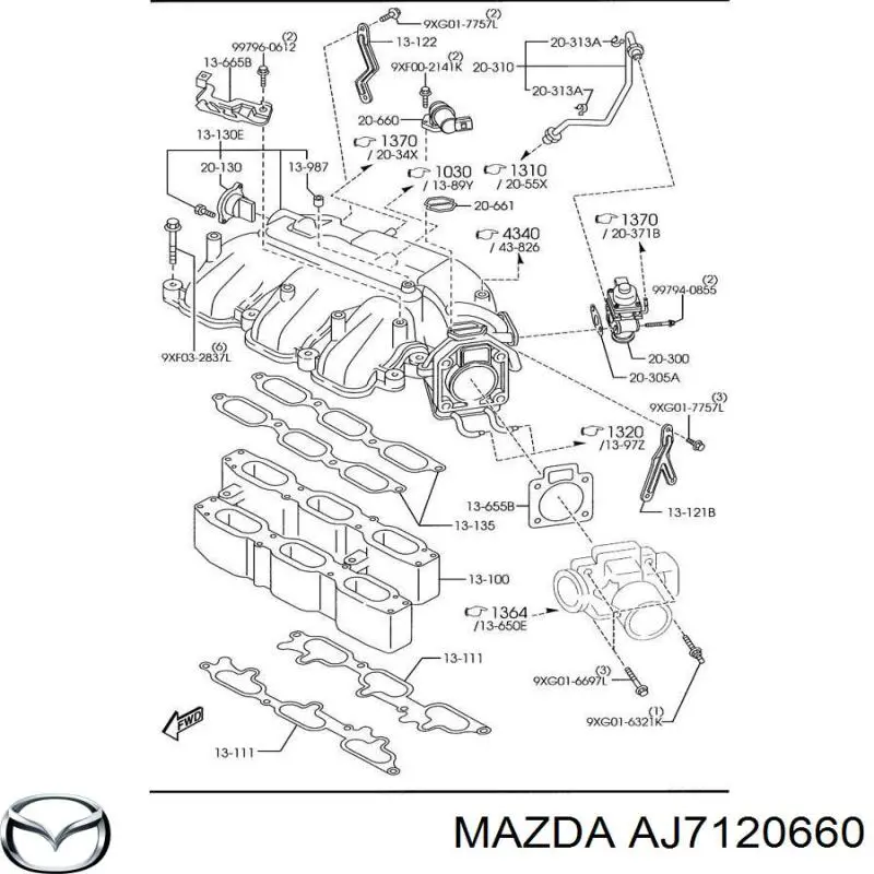 AJ7120660 Mazda 
