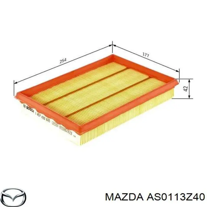 Купить AS0113Z40 Mazda Автомобильный фильтр воздуха
