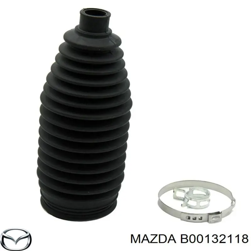 B00132118 Mazda bota de proteção esquerda do mecanismo de direção (de cremalheira)