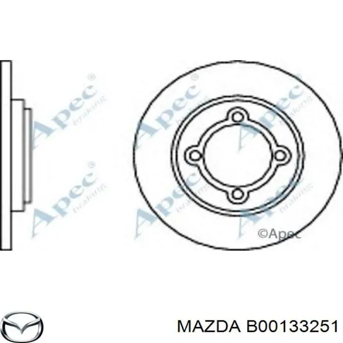 Передние тормозные диски B00133251 Mazda