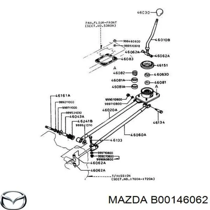 Купить GA5R46062 Mazda Втулка механизма переключения передач