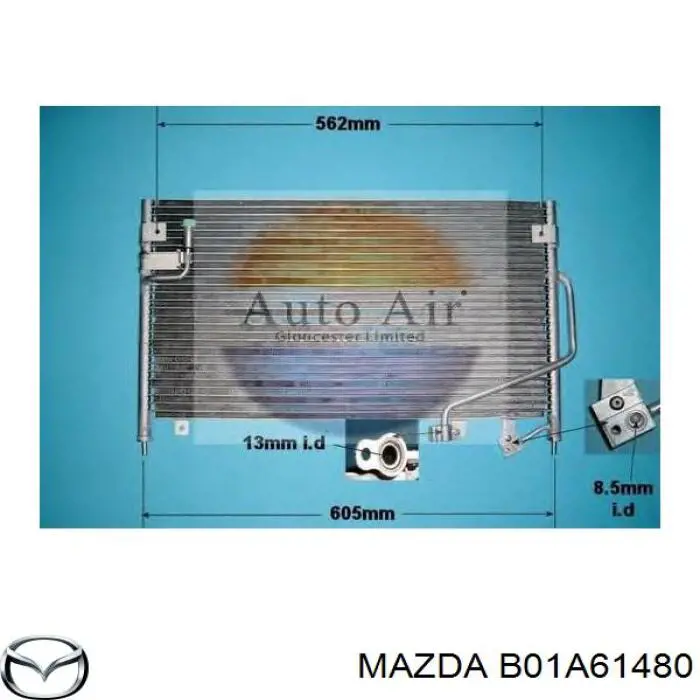 Купить B01A61480 Mazda Радиатор системы охлаждения кондиционера